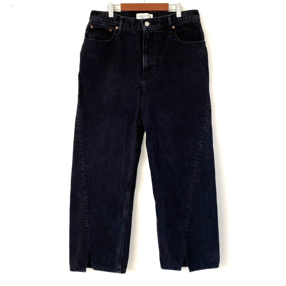 Abercrombie & Fitch The 90s Relaxed Jean High Rise Black